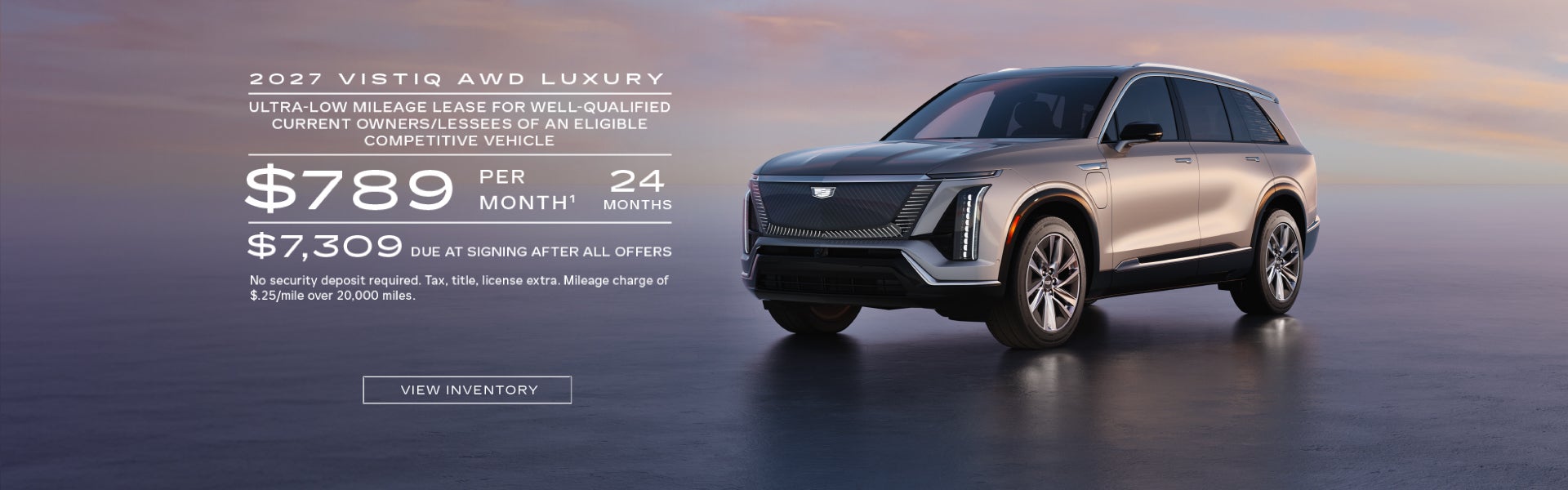2027 VISTIQ AWD LUXURY. Ultra-low milege lease for well-qualified current owners/lessees of an el...